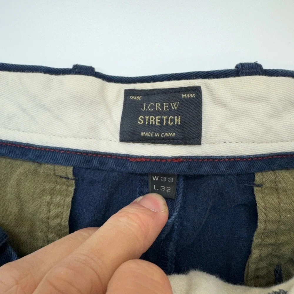 J Crew 484 Pants Mens 33x30 Navy Blue Preppy Classic Workwear